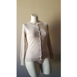 August Silk Knit Cardigan Sweater M Silk New